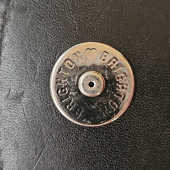 Brighton Sydney Sraw Bag w/ Leather Trim & Braided Handle Dark Blue & Beige - Picture 10 of 11